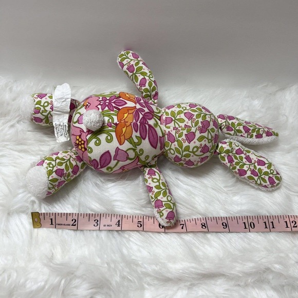 Vera Bradley Baby Bunny Rabbit LilliBell Pink Floral Plush Stuffed Animal Easter - Picture 5 of 7